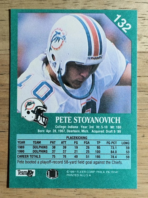 1991 Fleer #132 Pete Stoyanovich