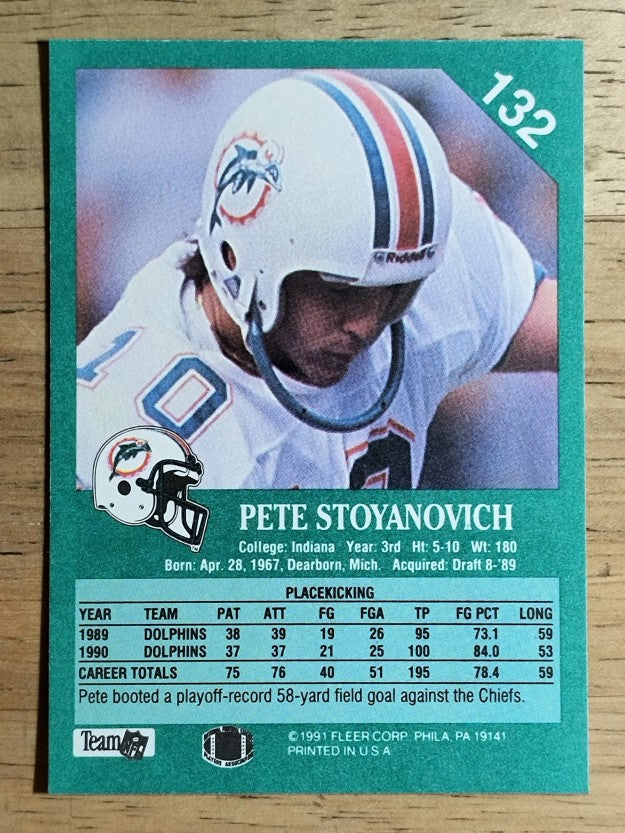 1991 Fleer #132 Pete Stoyanovich