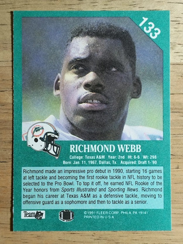 1991 Fleer #133 Richmond Webb