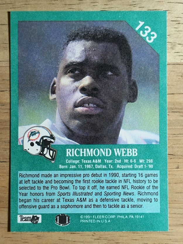 1991 Fleer #133 Richmond Webb