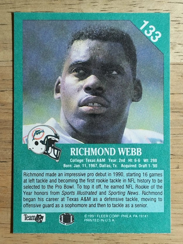 1991 Fleer #133 Richmond Webb