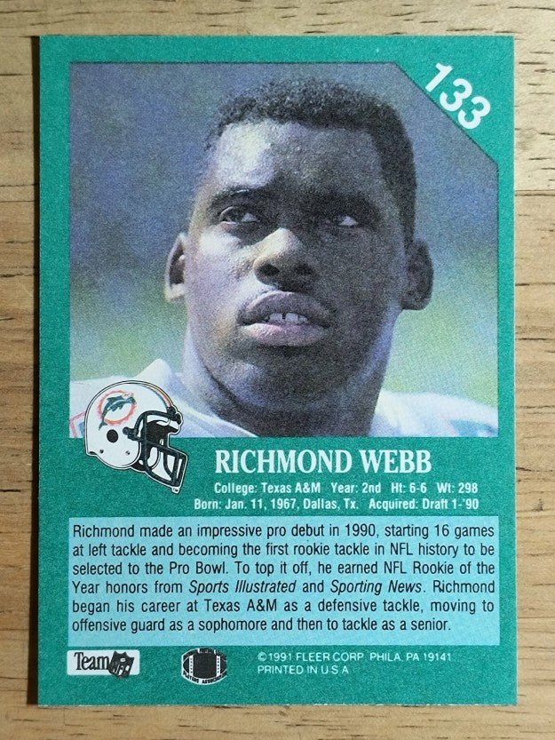 1991 Fleer #133 Richmond Webb