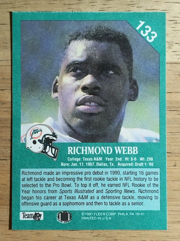 1991 Fleer #133 Richmond Webb