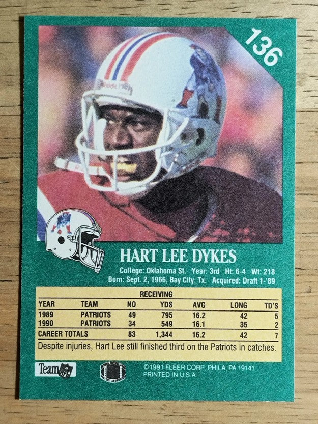 1991 Fleer #136 Hart Lee Dykes