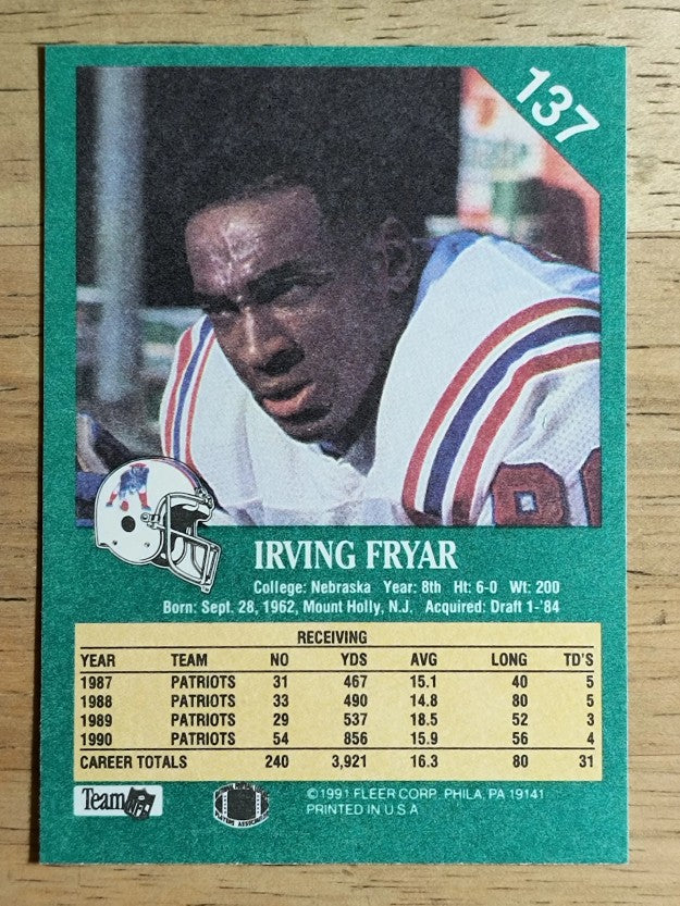 1991 Fleer #137 Irving Fryar