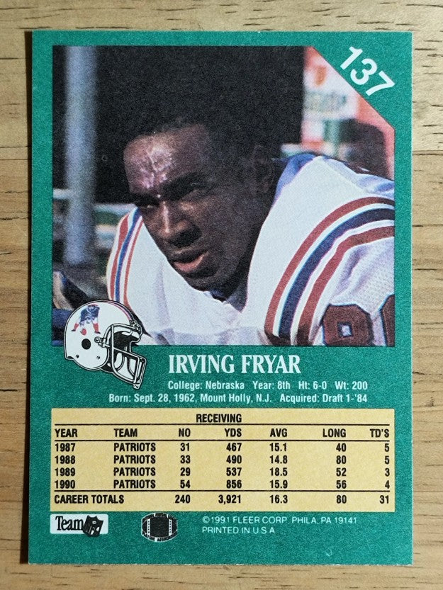 1991 Fleer #137 Irving Fryar