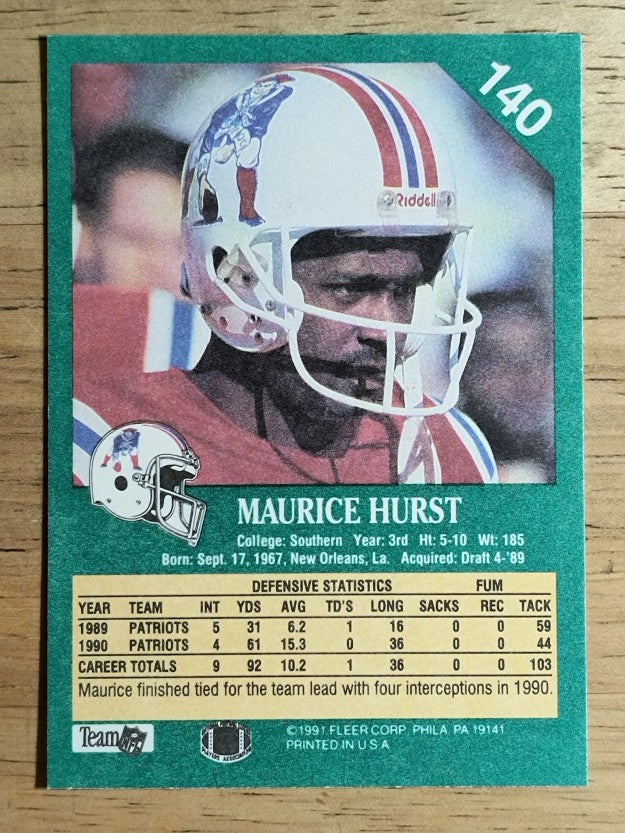 1991 Fleer #140 Maurice Hurst