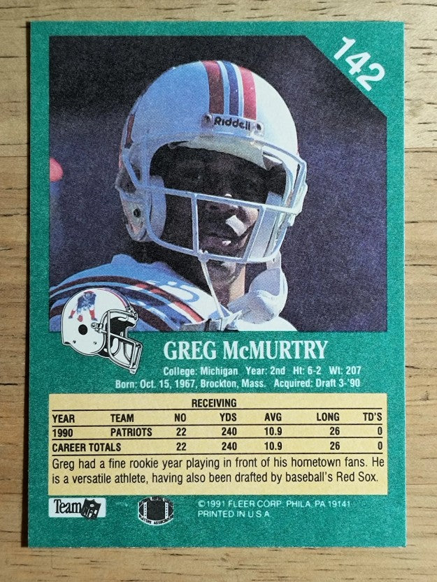 1991 Fleer #142 Greg McMurtry