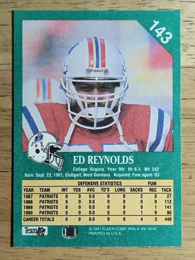 1991 Fleer #143 Ed Reynolds