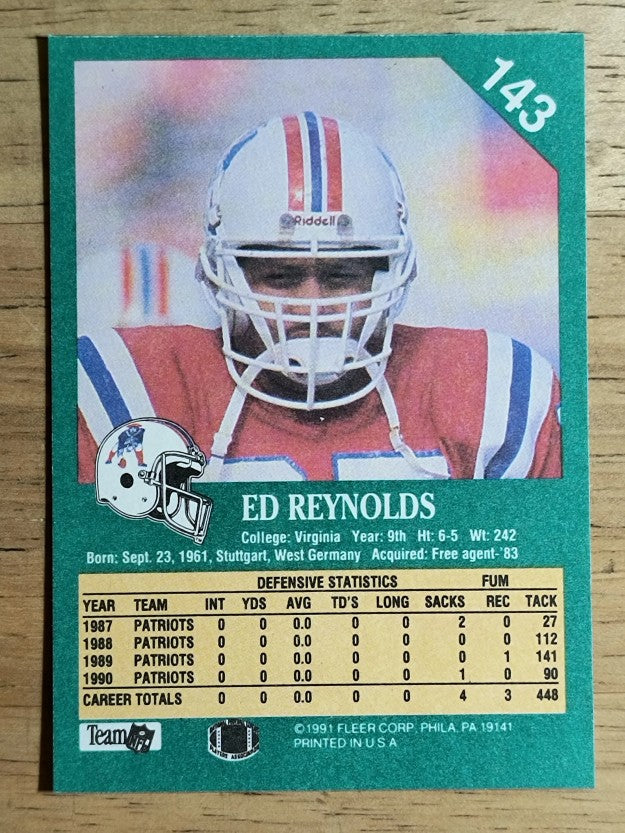 1991 Fleer #143 Ed Reynolds