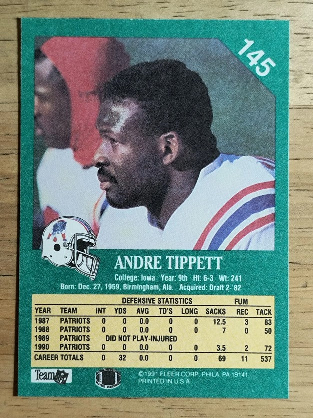 1991 Fleer #145 Andre Tippett