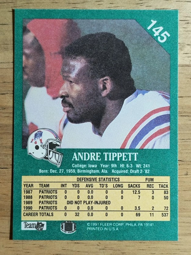 1991 Fleer #145 Andre Tippett