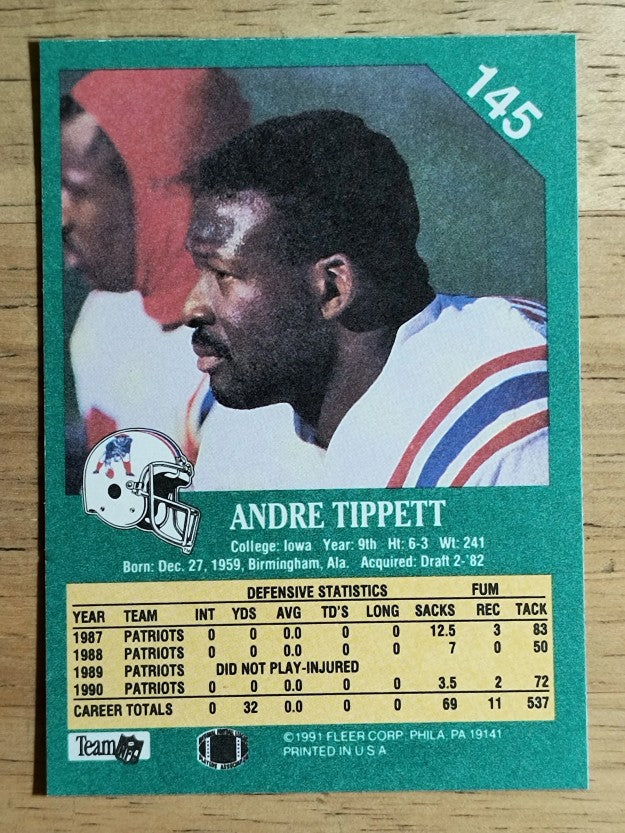 1991 Fleer #145 Andre Tippett