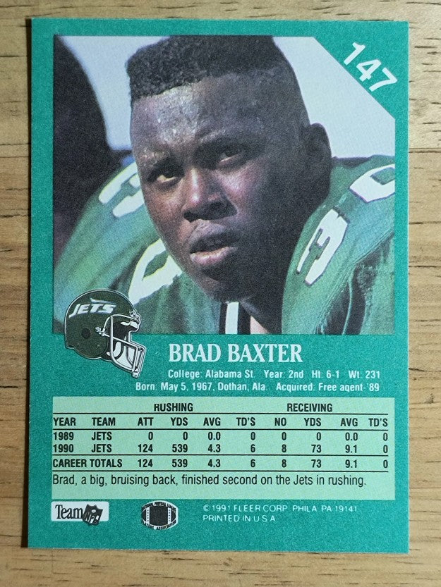 1991 Fleer #147 Brad Baxter