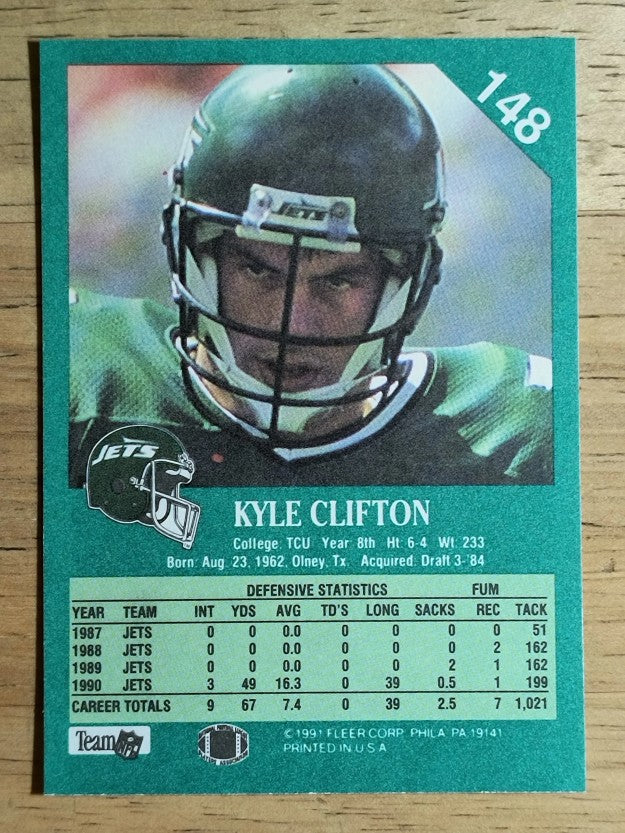 1991 Fleer #148 Kyle Clifton
