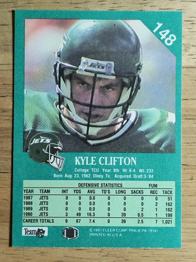 1991 Fleer #148 Kyle Clifton