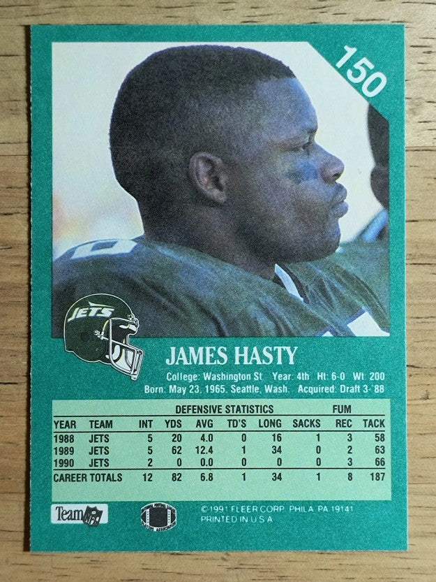 1991 Fleer #150 James Hasty