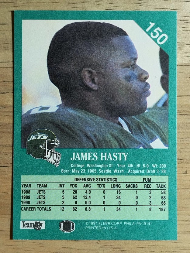 1991 Fleer #150 James Hasty