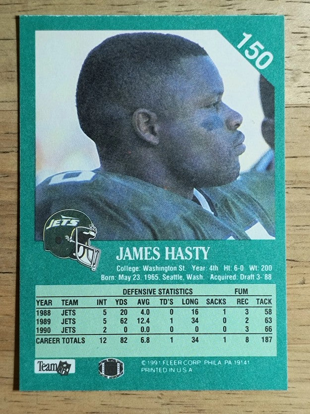 1991 Fleer #150 James Hasty