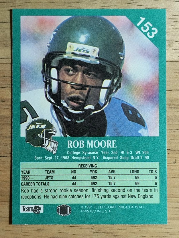 1991 Fleer #153 Rob Moore