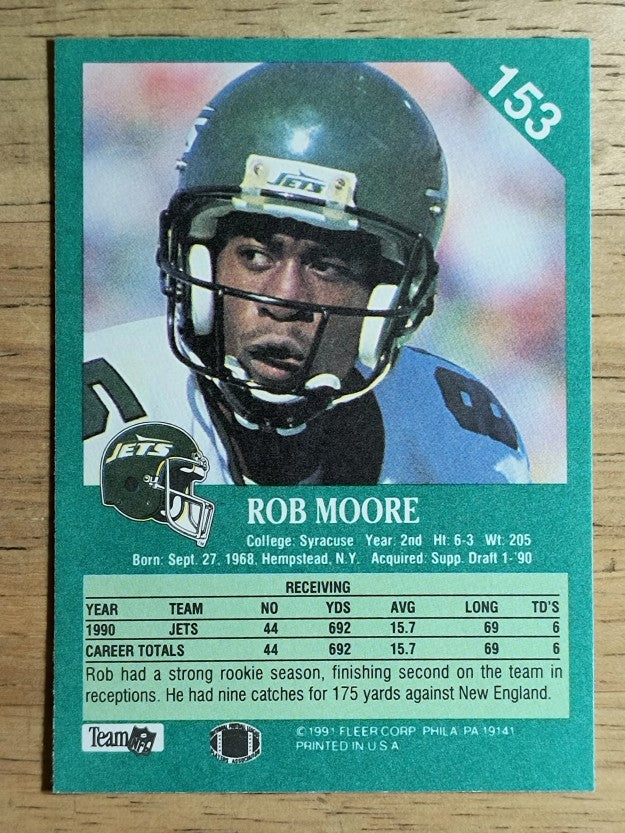 1991 Fleer #153 Rob Moore