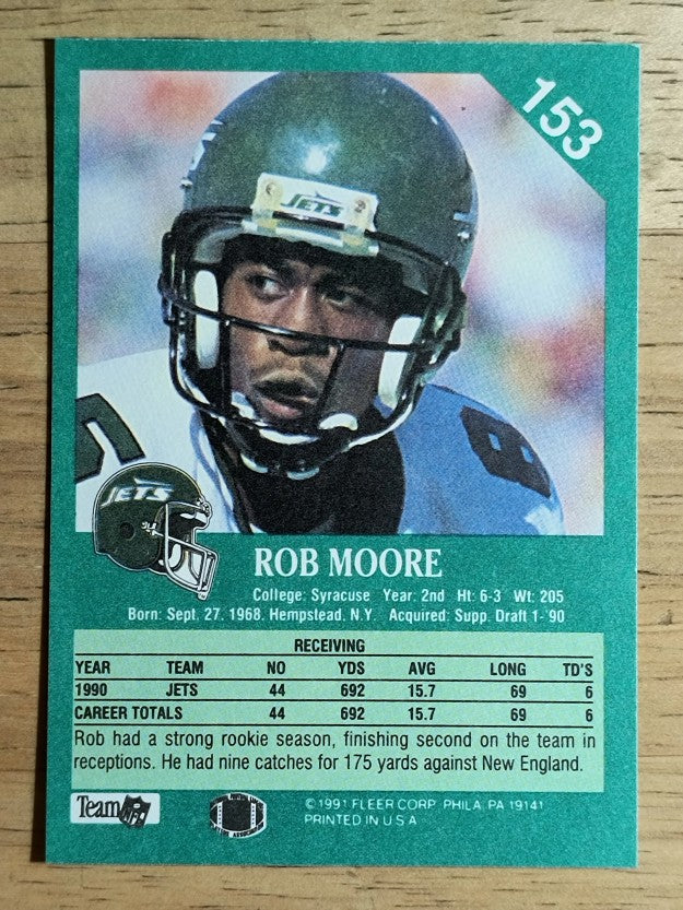 1991 Fleer #153 Rob Moore