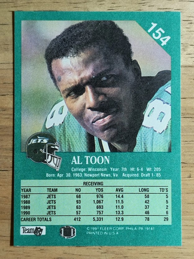 1991 Fleer #154 Al Toon