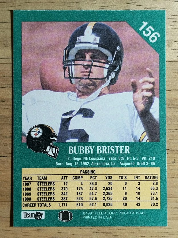1991 Fleer #156 Bubby Brister