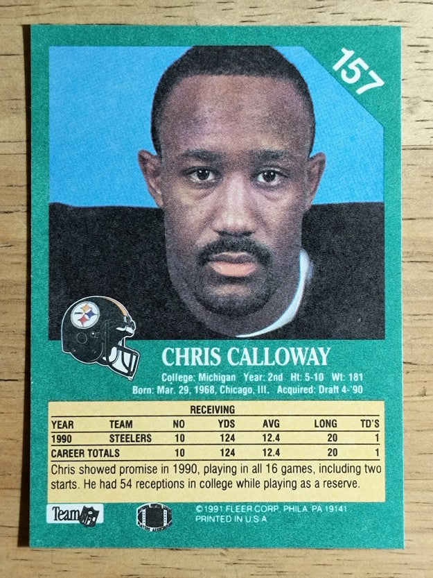 1991 Fleer #157 Chris Calloway