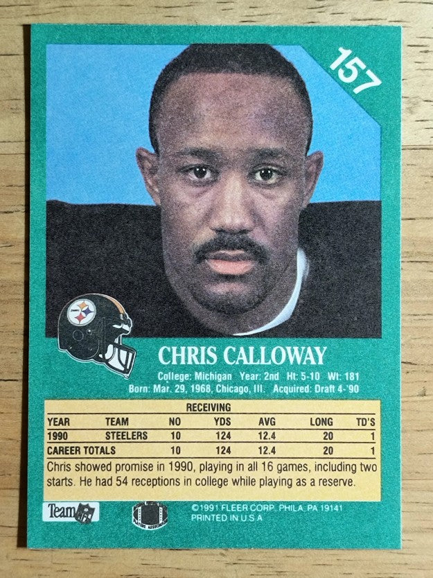 1991 Fleer #157 Chris Calloway