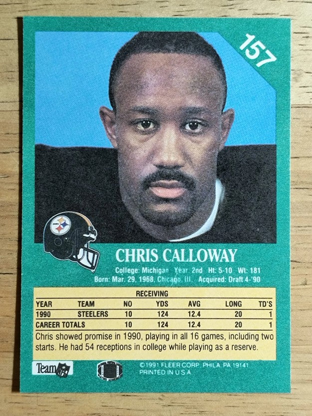 1991 Fleer #157 Chris Calloway