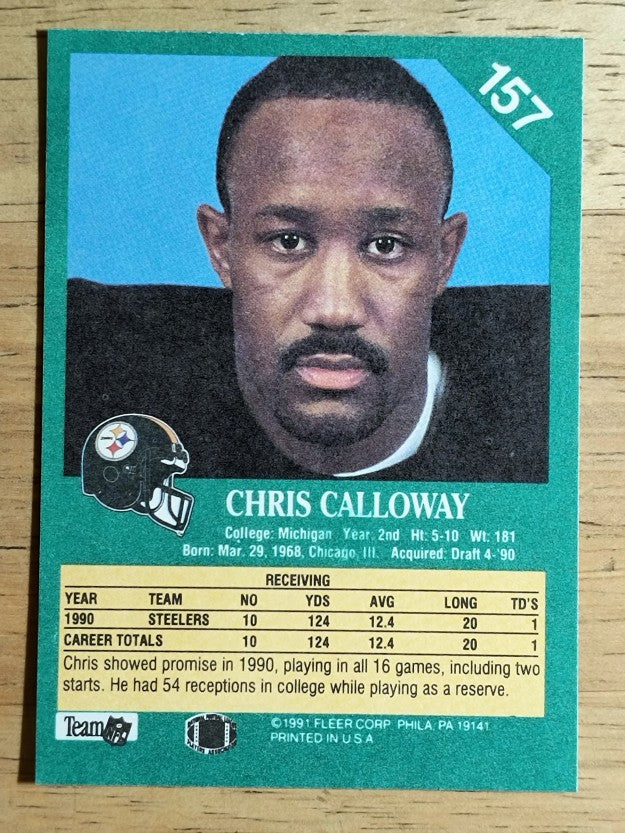 1991 Fleer #157 Chris Calloway