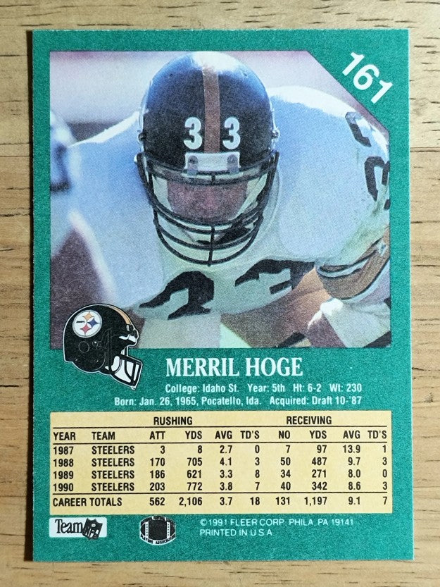 1991 Fleer #161 Merril Hoge