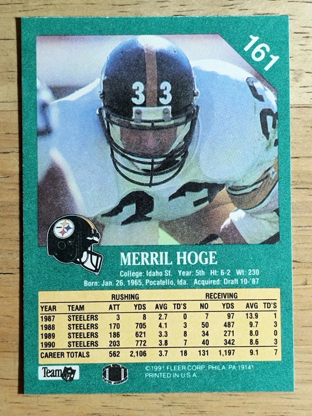 1991 Fleer #161 Merril Hoge