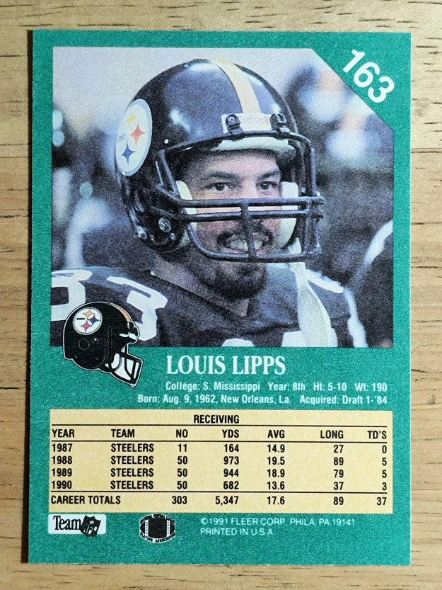 1991 Fleer #163 Louis Lipps