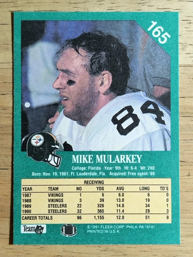 1991 Fleer #165 Mike Mularkey