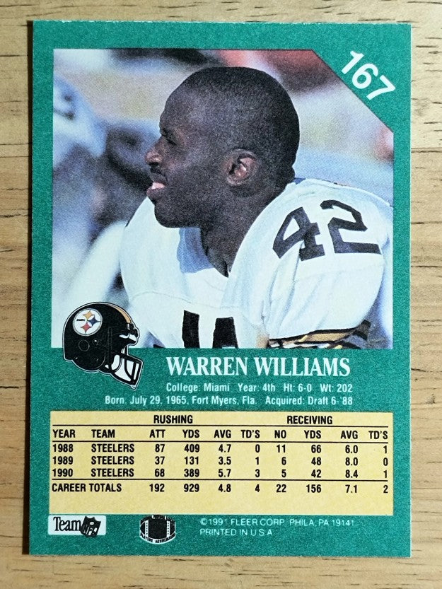 1991 Fleer #167 Warren Williams