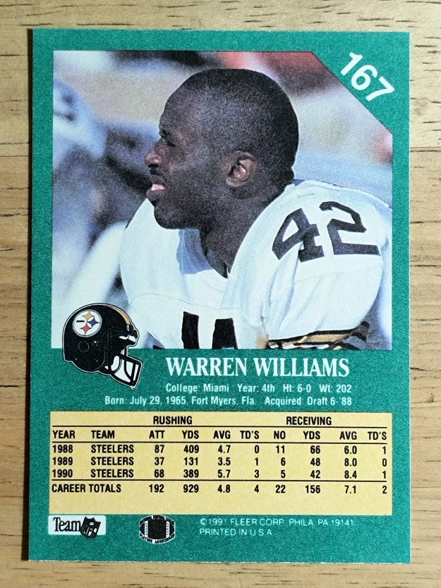 1991 Fleer #167 Warren Williams