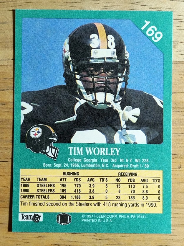 1991 Fleer #169 Tim Worley