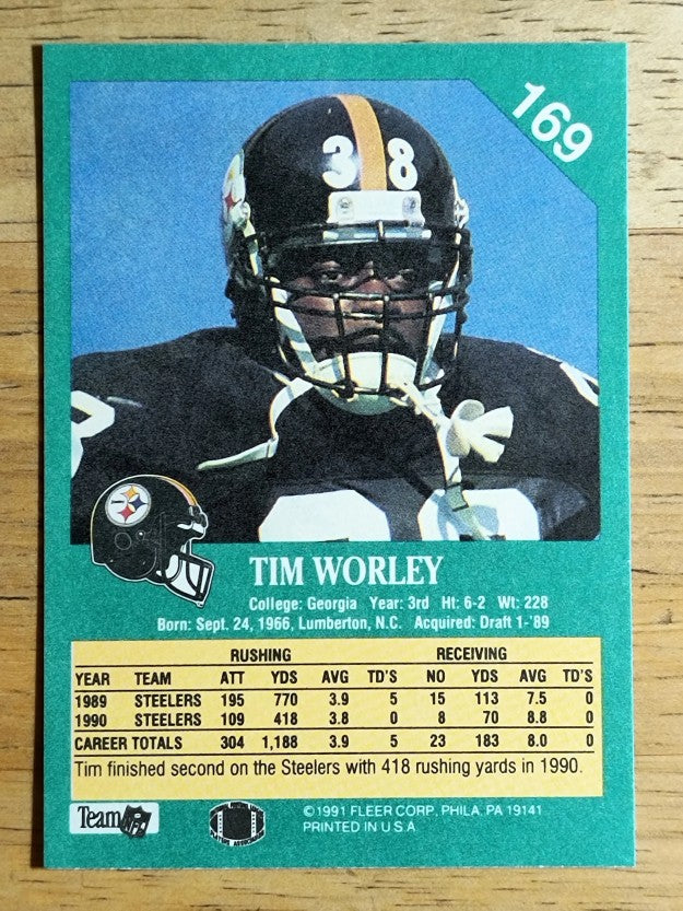 1991 Fleer #169 Tim Worley