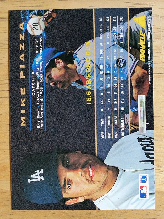1994 Pinnacle #28 Mike Piazza