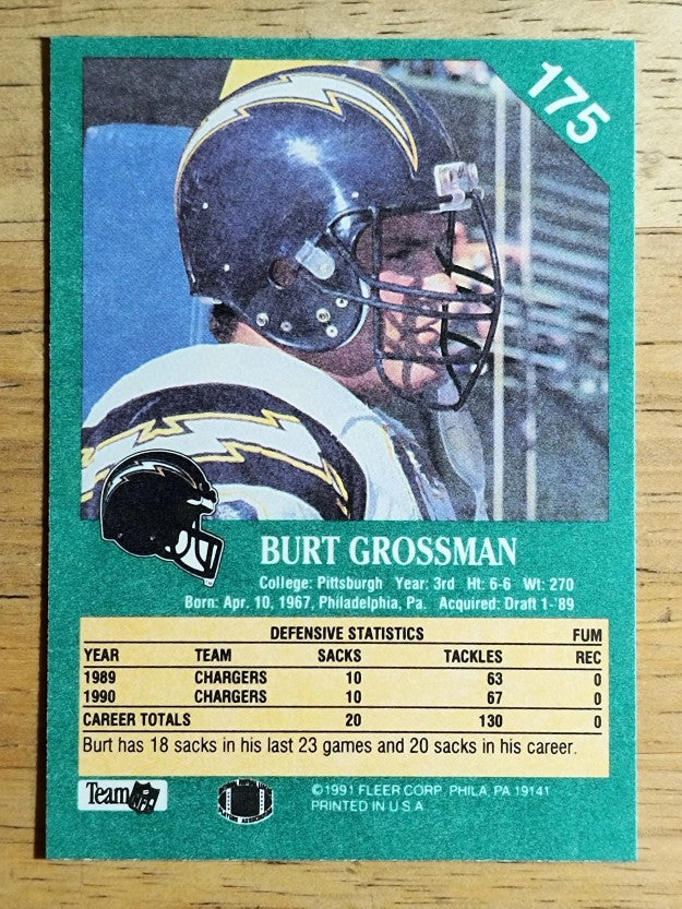 1991 Fleer #175 Burt Grossman