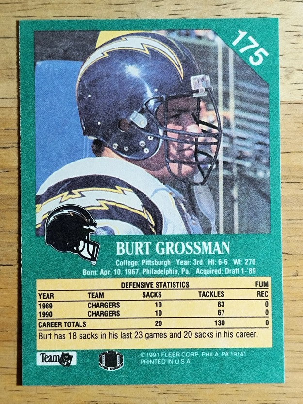 1991 Fleer #175 Burt Grossman