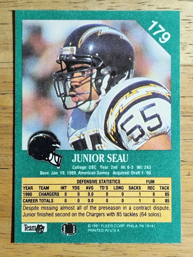1991 Fleer #179 Junior Seau
