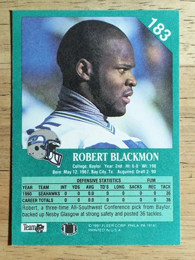1991 Fleer #183 Robert Blackmon