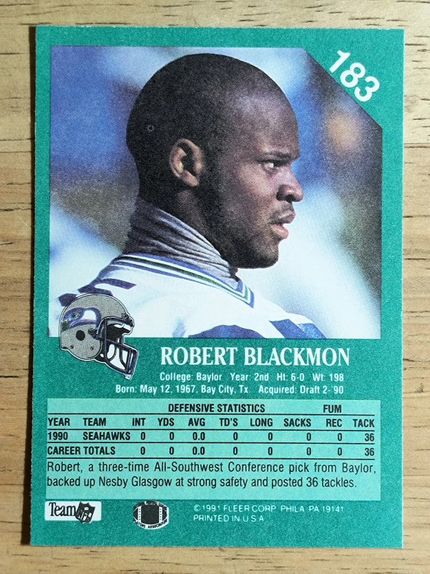 1991 Fleer #183 Robert Blackmon