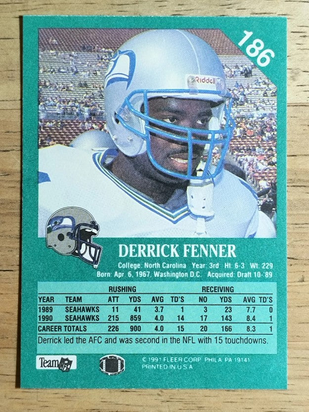 1991 Fleer #186 Derrick Fenner