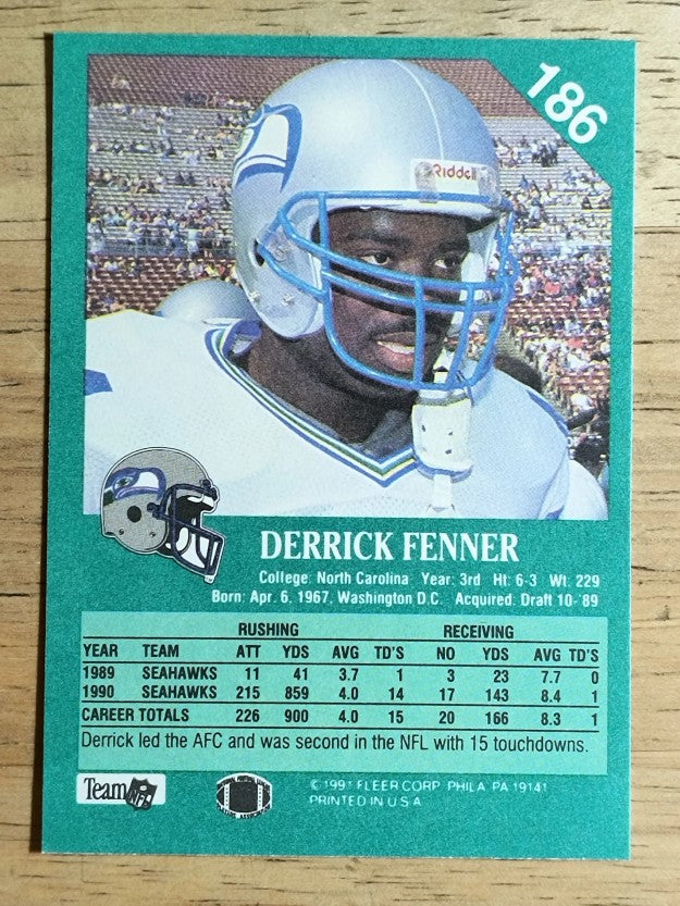 1991 Fleer #186 Derrick Fenner