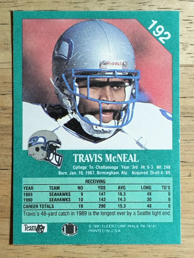 1991 Fleer #192 Travis McNeal