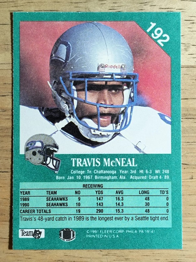 1991 Fleer #192 Travis McNeal
